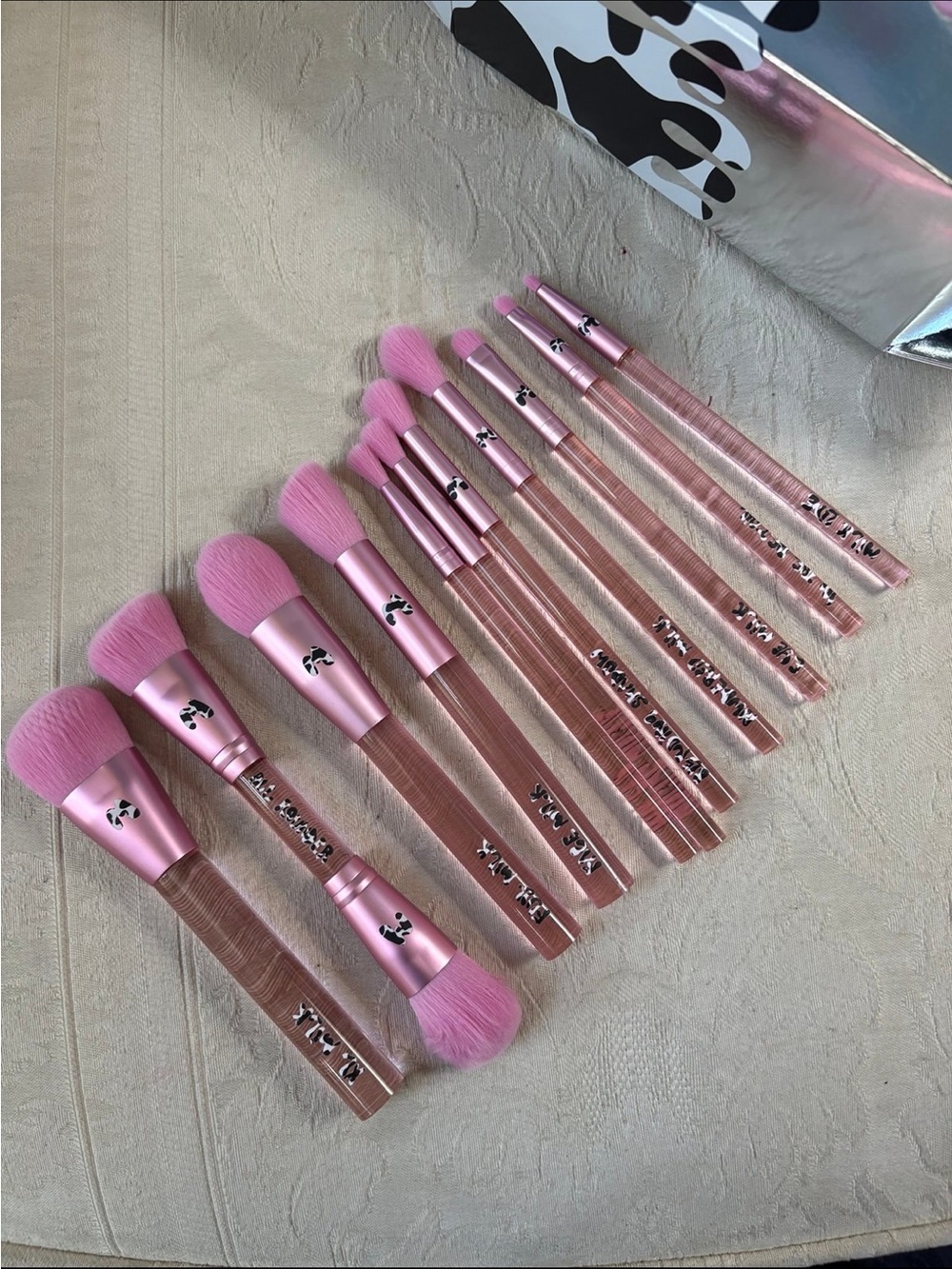 Made by Mitchell Milk Pink 12-Piece Face & Eye Makeup Brush Set BNIB